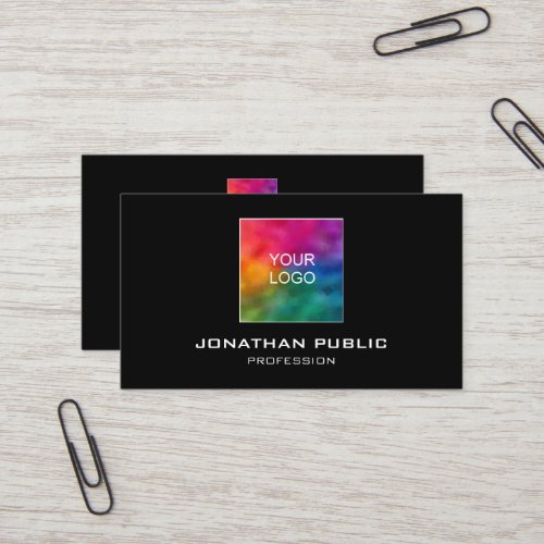 Custom Template Add Your Own Logo Here Modern Business Card