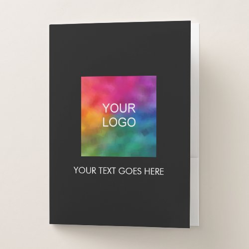 Custom Template Add Your Text Business Logo Pocket Folder