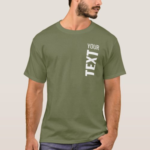 Custom Template Add Your Text Here Mens T_Shirt