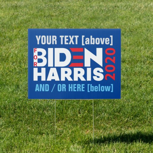 Custom Template Biden Harris 2020 Lawn Stake Yard Sign