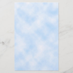 Blue Sky With Clouds Stationery | Zazzle