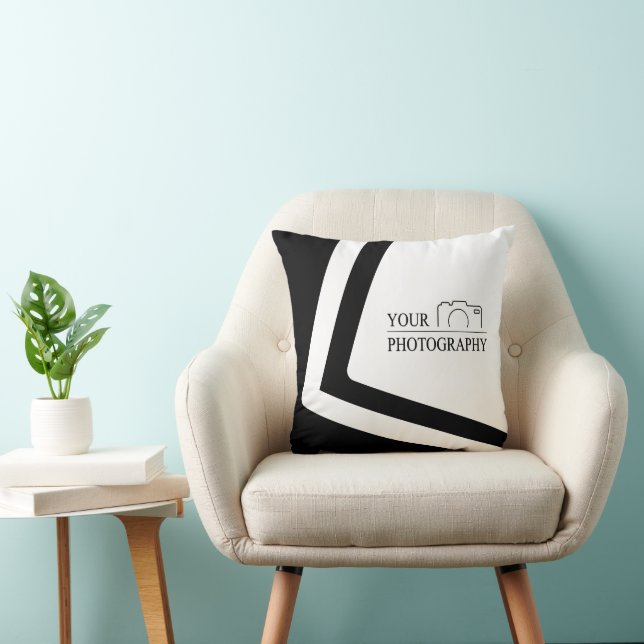 Custom Template Business Company Create Your Own Throw Pillow (Chair)