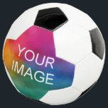 Custom Template Business Company Logo Image Text Soccer Ball<br><div class="desc">Custom Upload Add Company Business Logo Image Create Your Own Elegant Soccer Ball.</div>