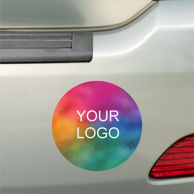 Custom Template Business Logo Modern Large Circle Car Magnet (In Situ)