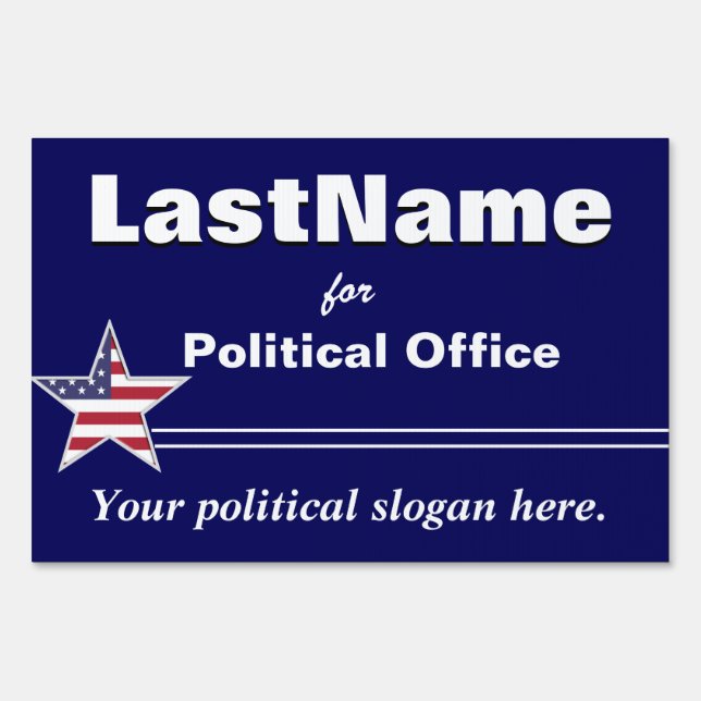 Custom Template Campaign Yard Sign (Front)