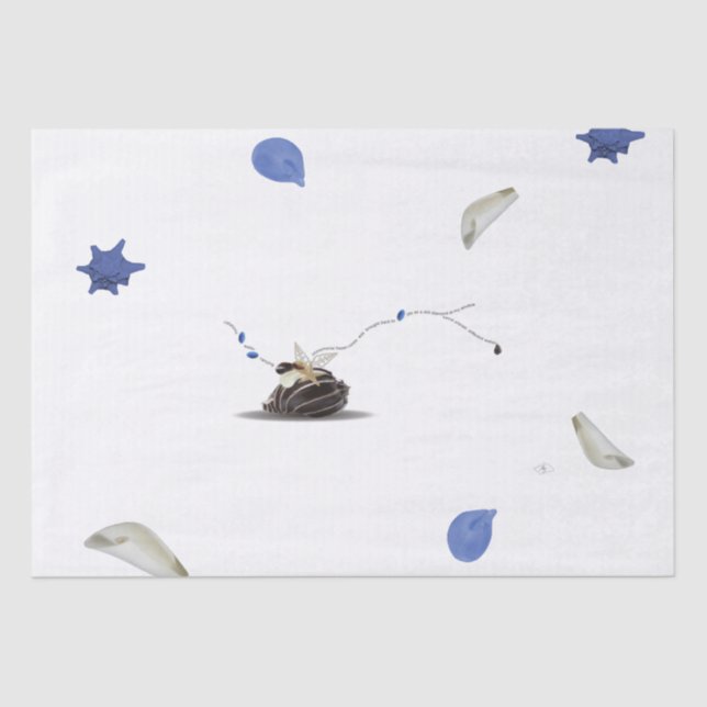 Custom Template Coastal Seashell Marine Minimalist Tissue Paper (Front)