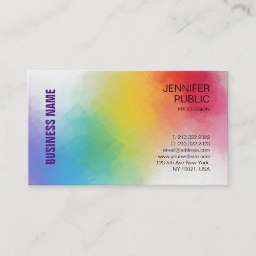 Custom Template Colorful Modern Professional Business Card