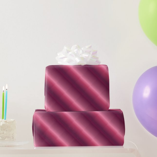 Custom Template Glamorous Bordeaux Glossy Gift Wrapping Paper (Party Gifts)
