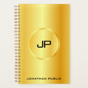 Custom Template Gold Look Modern Elegant Monogram Planner