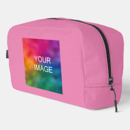 Custom Template Image Photo Cute Simple Pink Dopp Kit