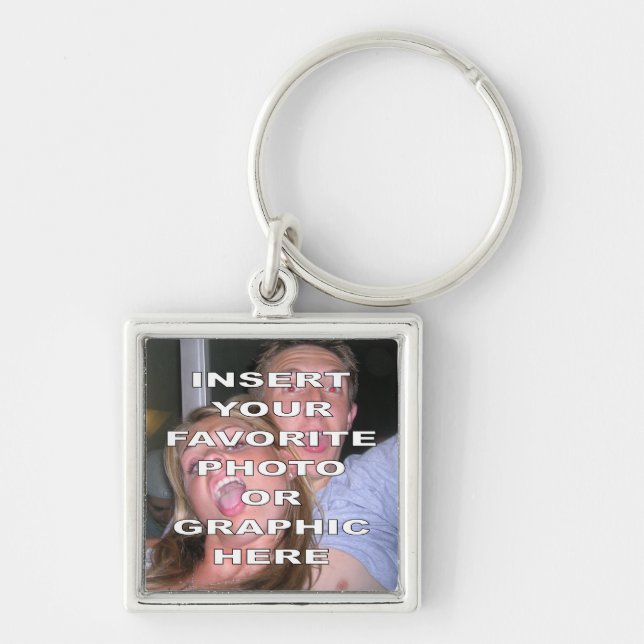Custom Template Keychain With Your Own Graphic (Front)