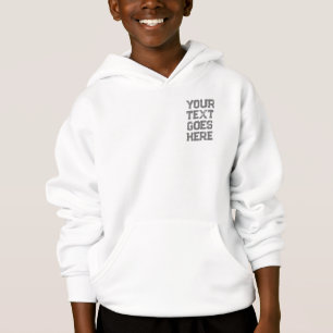 Custom Template Kids Boys Modern Double Sided Hoodie