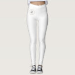 Custom Template Leggings Add Your Name Text Logo<br><div class="desc">Add Your Text Name Logo Modern Elegant Template White Leggings.</div>