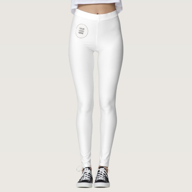 Custom Template Leggings Add Your Name Text Logo (Front)