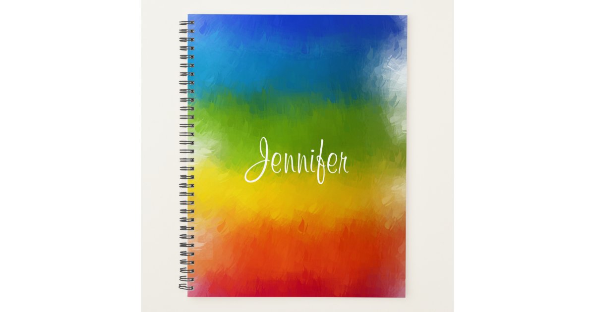 Custom Template Modern Elegant Colorful Script Planner | Zazzle