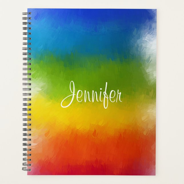Custom Template Modern Elegant Colorful Script Planner (Front)