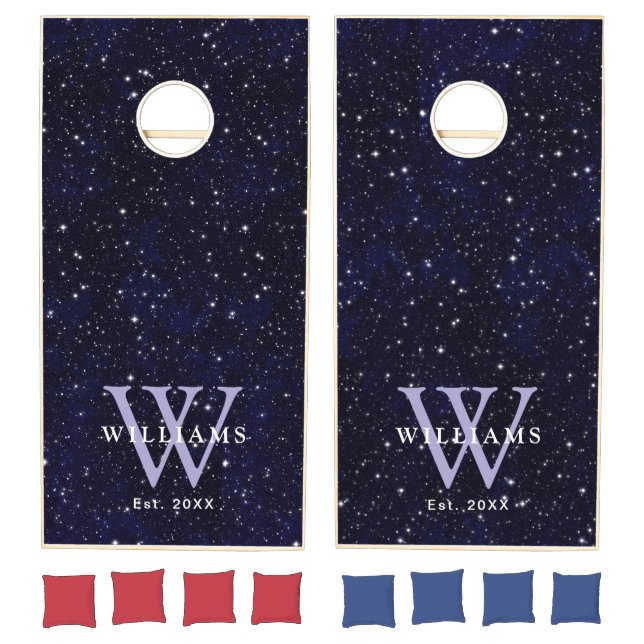 Custom Template Modern Space Univers Stars Cornhole Set (Set)