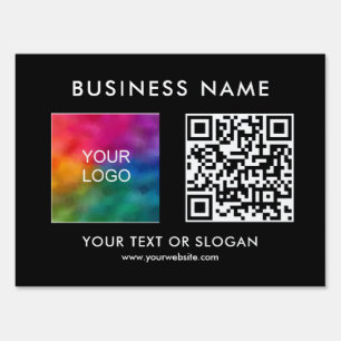 Custom Template Outdoor Company Logo QR Code Yard Sign