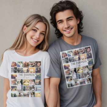 Custom Template Photo Collage And Text T-shirt by CustomizePersonalize at Zazzle