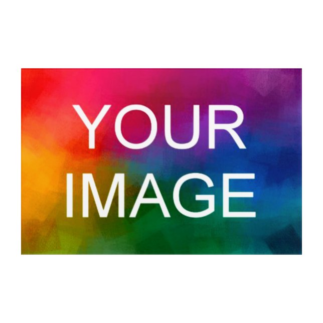 Custom Template Photo Picture Image Logo Elegant Acrylic Print (Front)