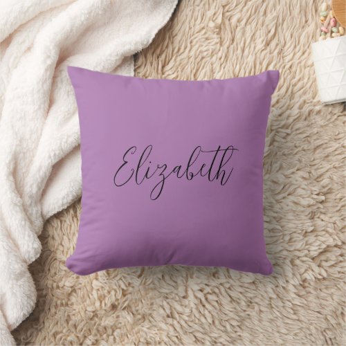 Custom Template Replace Your Own Name Lavender Throw Pillow
