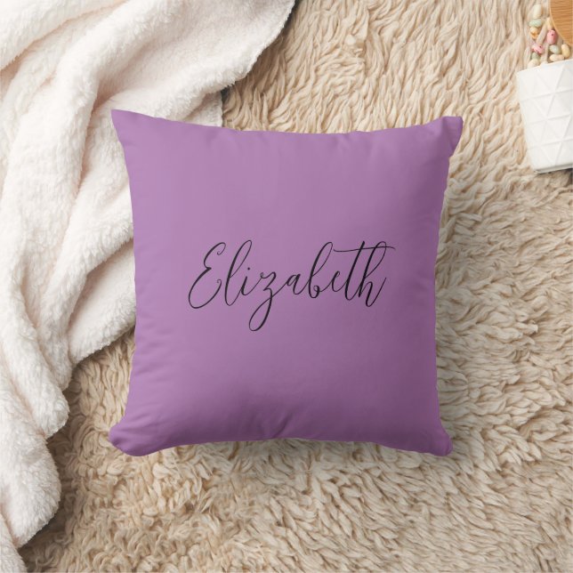 Custom Template Replace Your Own Name Lavender Throw Pillow (Blanket)