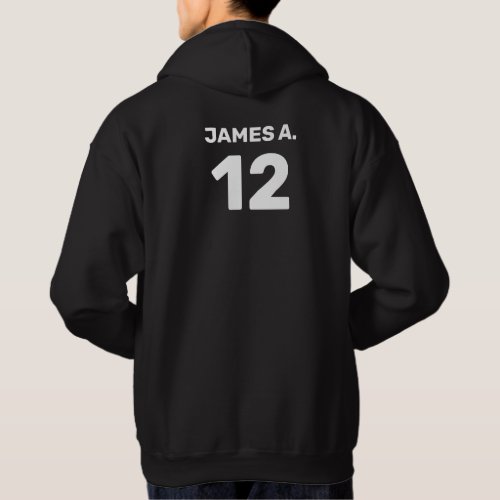 Custom template team attire front  back design hoodie