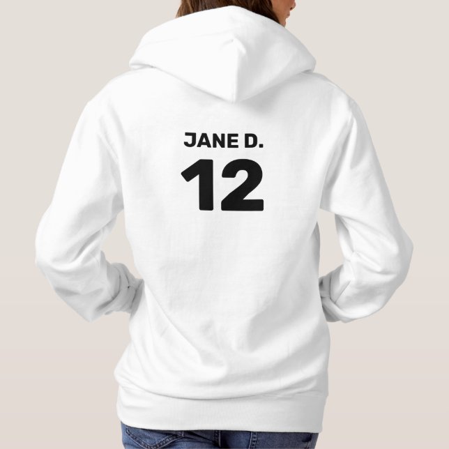 Custom template team attire (front & back design) hoodie (Back)