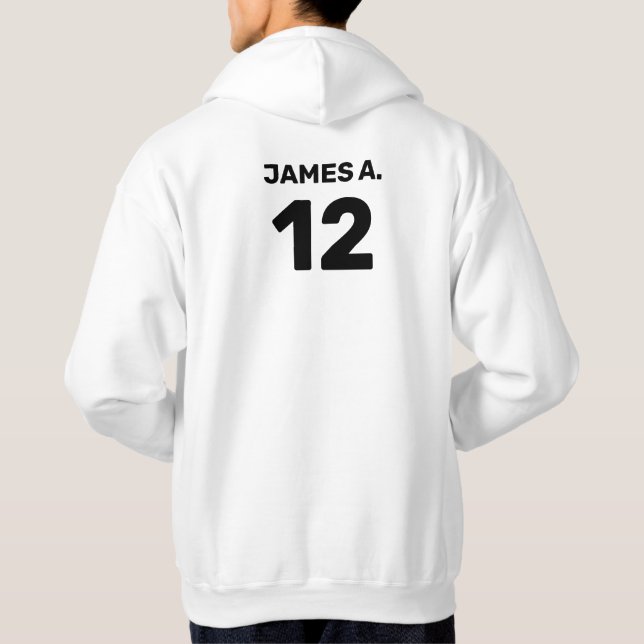 Custom template team attire (front & back design) hoodie (Back)