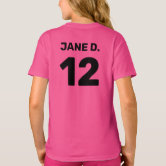 Girls Soccer Custom Team, Player, Number & Color T-Shirt