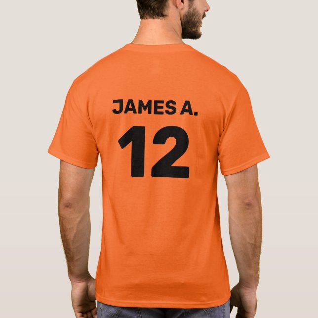 Custom template team attire (front & back design) T-Shirt (Back)