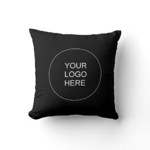 Custom Template Upload Add Company Business Logo Throw Pillow