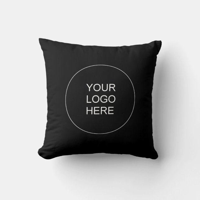 Custom Template Upload Add Company Business Logo Throw Pillow (Front)