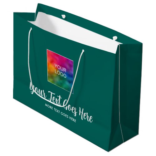 Custom Template Upload Your Business Logo Here Large Gift Bag