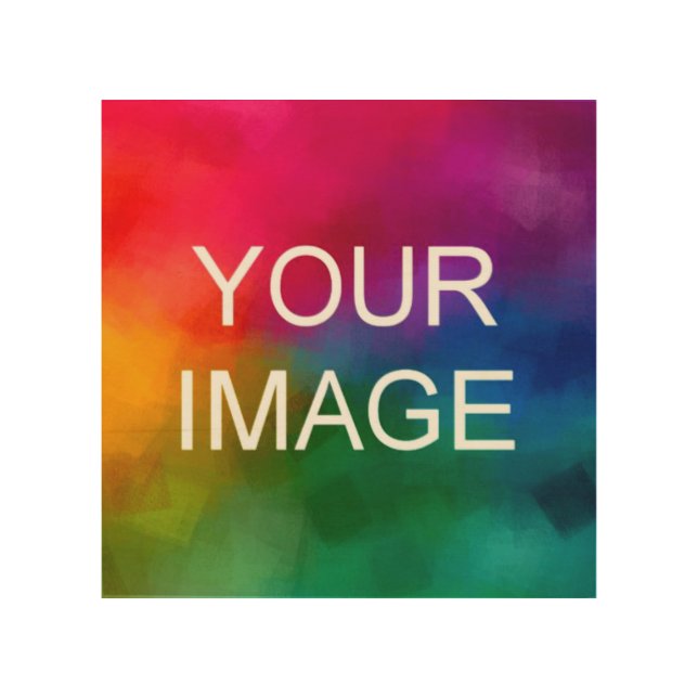 Custom Template Upload Your Photo Image Logo Wood Wall Art (Front)