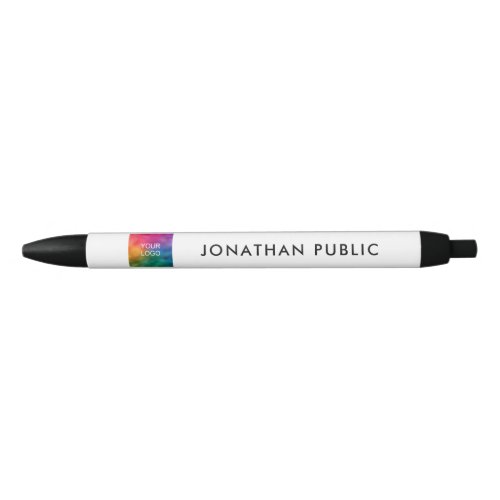 Custom Template Your Name Office Business Logo Blue Ink Pen