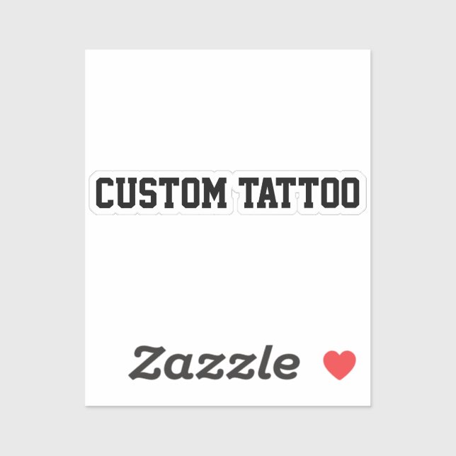 Custom Temporary Tattoo Your Words Party Night Sticker (Sheet)