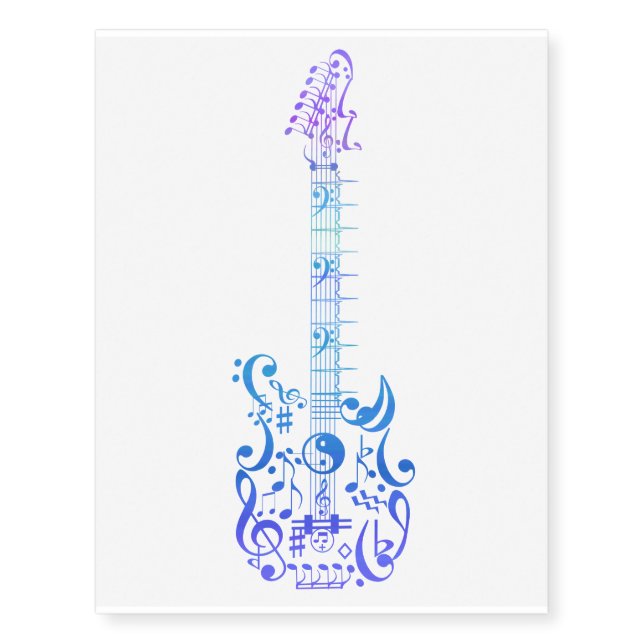 Custom Temporary Tattoos Guitar (Front)