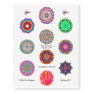 Custom Temporary Tattoos Mandala Set #1