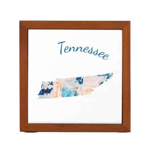 Custom Tennessee State Outline Abstract Gift Desk Organizer