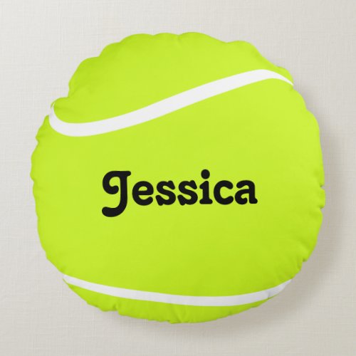 Custom Tennis Ball Player or Team Name Pillow