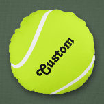Custom Tennis Ball Player Or Team Name Pillow at Zazzle