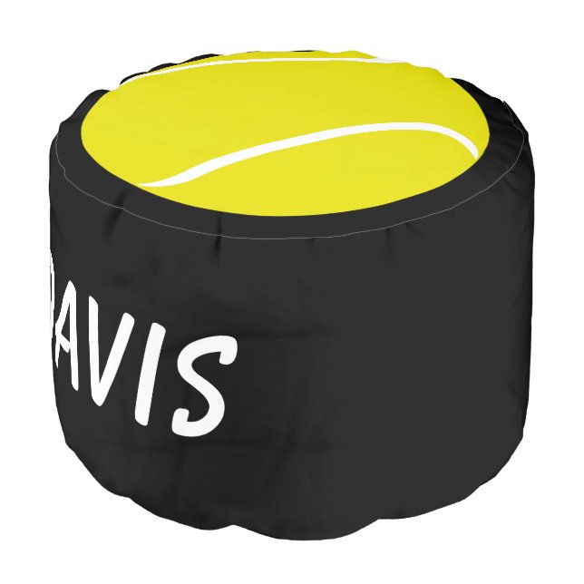Custom Tennis Ball Round Pouf (Angled Front)
