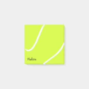 Custom Tennis Ball Tennis Player Name or Text Post-it Notes