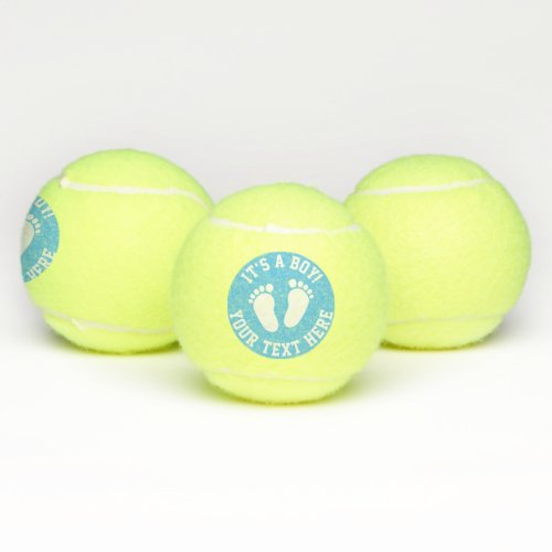 Custom tennis balls for sporty baby shower party