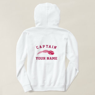 Custom tennis captain hoodie for women's team