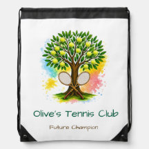 Custom Tennis Club Future Champion Drawstring Bag