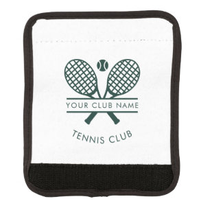 Custom Tennis Club Name Rackets Motif Players Swag Luggage Handle Wrap