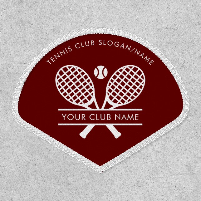 Custom Tennis Club Name Team Coach Patch (Front)