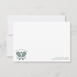 Custom Tennis Club Name Team Coach Thank You Card